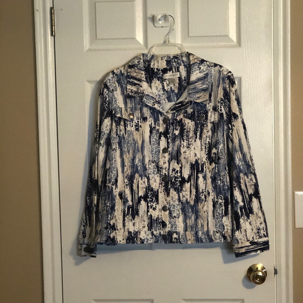 Christopher & Banks multi blue Jean jacket